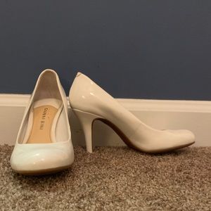 Gianni Bini White Round Toe Pumps